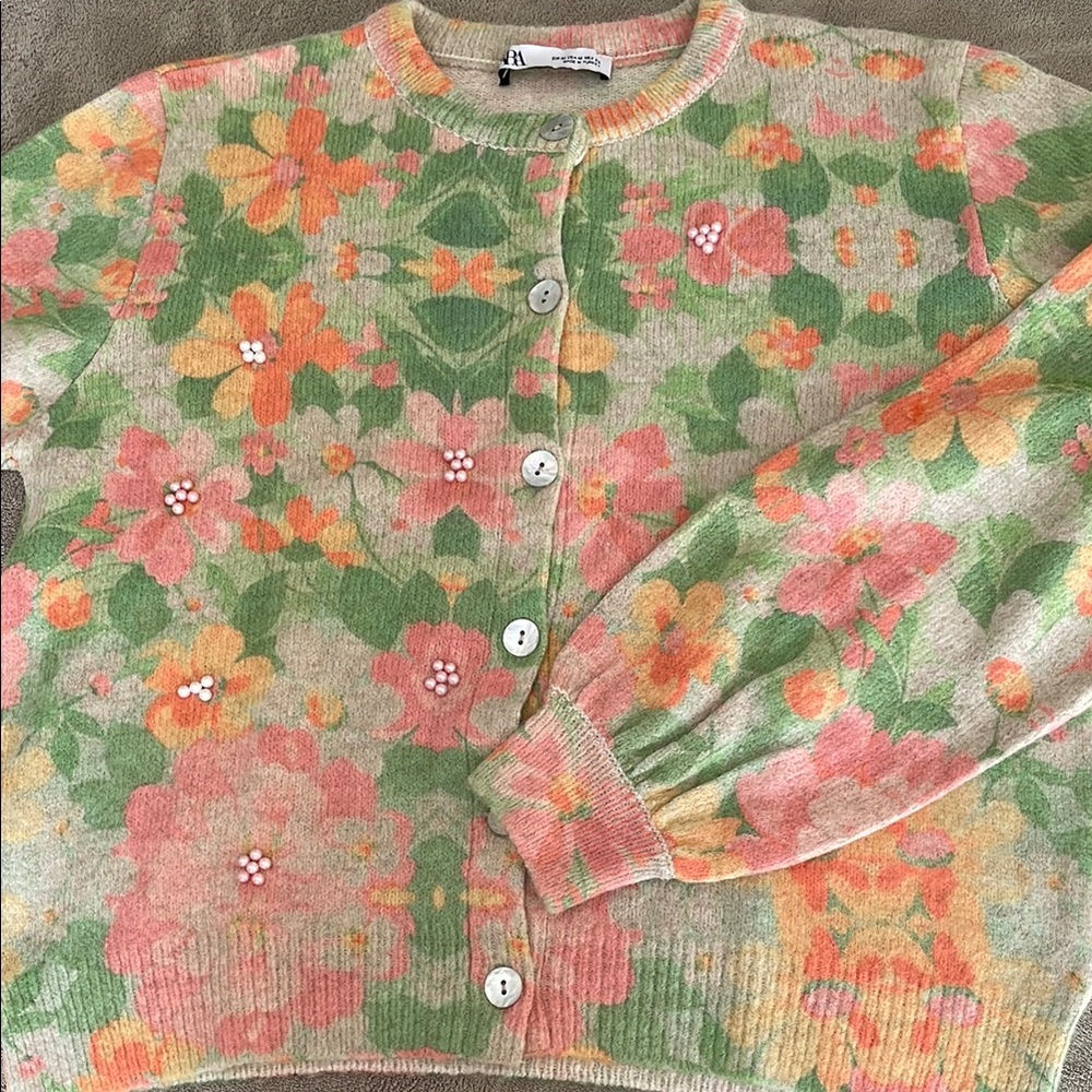 Floral Knit Sweater